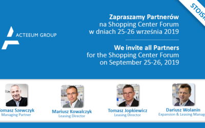 Zapraszamy na stoisko Acteeum na targach Shopping Center Forum