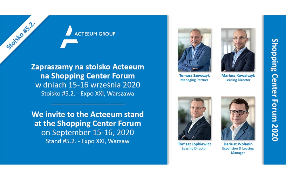 Acteeum invites to the Shopping Center Forum 2020!